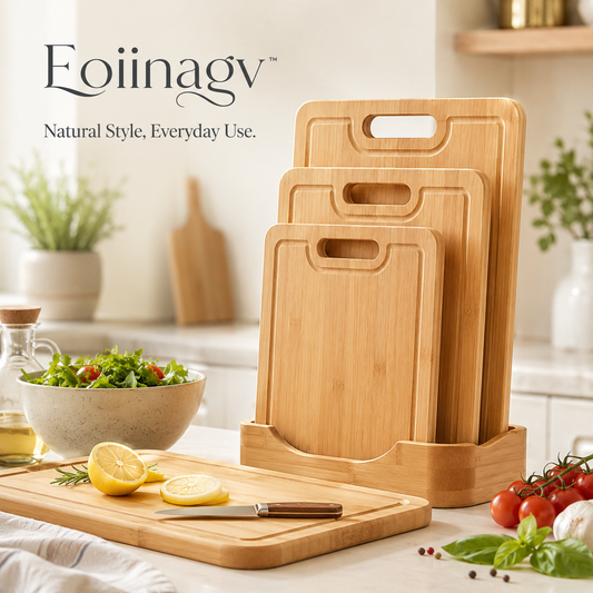 Eoiinagv™ Bamboo Cutting Board Set